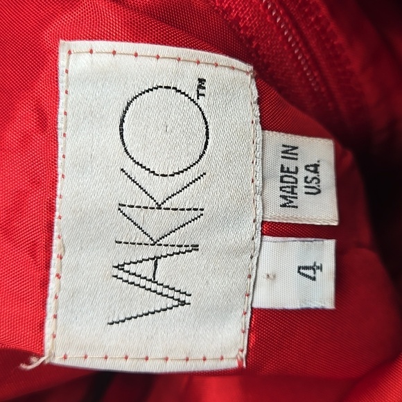 Vakko Vintage Red Leather Skirt 4 - Picture 4 of 7